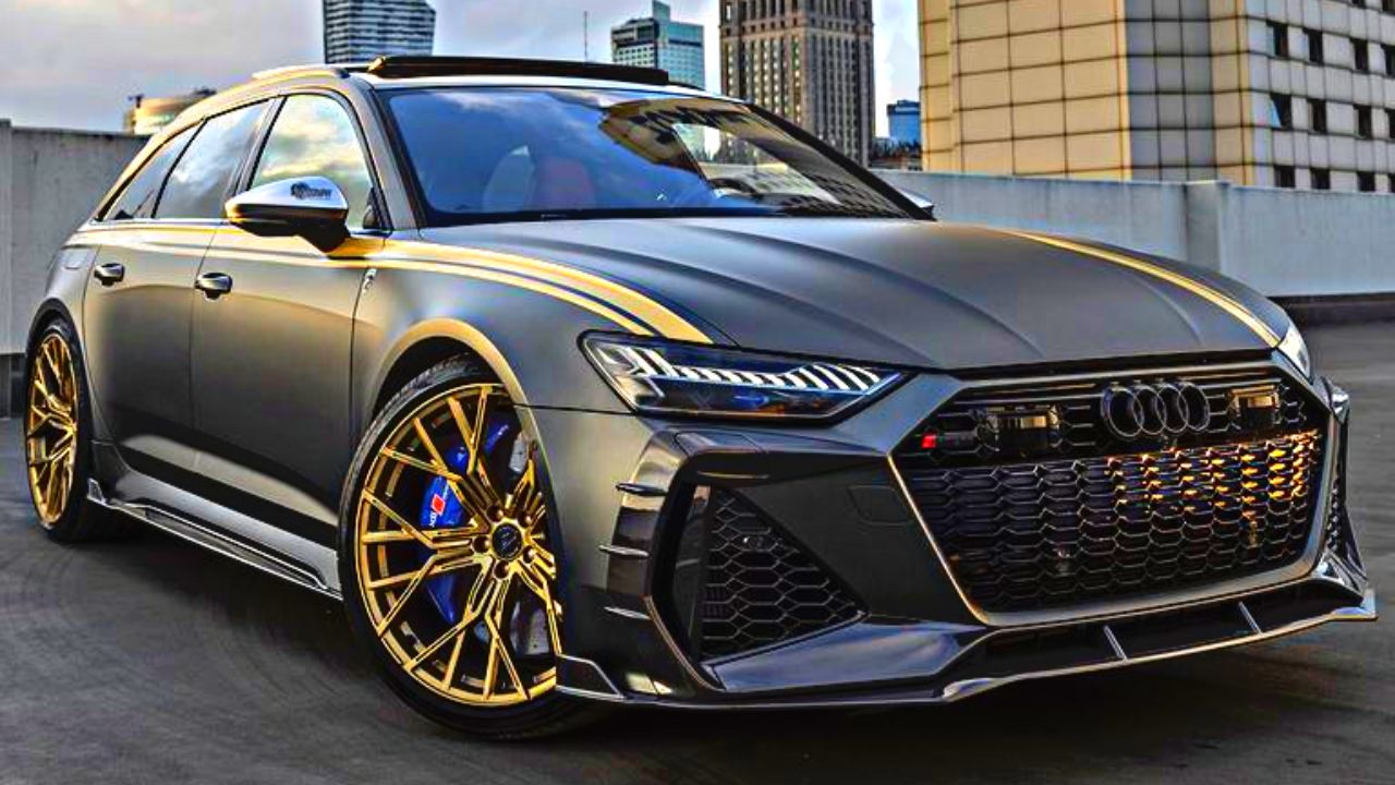 Cette bête absolue est une étincelante Audi RS6 Avant 2023 survitaminée de 820 ch par MTM avec un superbe kit carrosserie Keyvany, Africars24