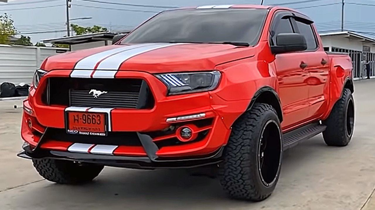 Le Ford « Mustang » Ranger est un insolite pick-up GT350 préparé par Wat Ford Custom Trucks que vous pouvez vous offrir, Africars24