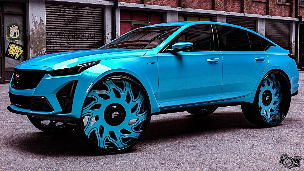La Cadillac CT5-V Blackwing 2022 a l&rsquo;air d&rsquo;un nerveux SUV avec ces scandaleuses jantes de 32&Prime; signées Forgiato, Africars24