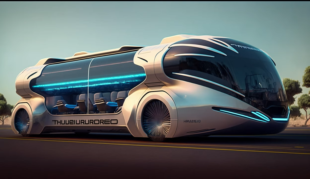 Concept révolutionnaire du bus du futur &#8211; Midjourney AI Art, Africars24